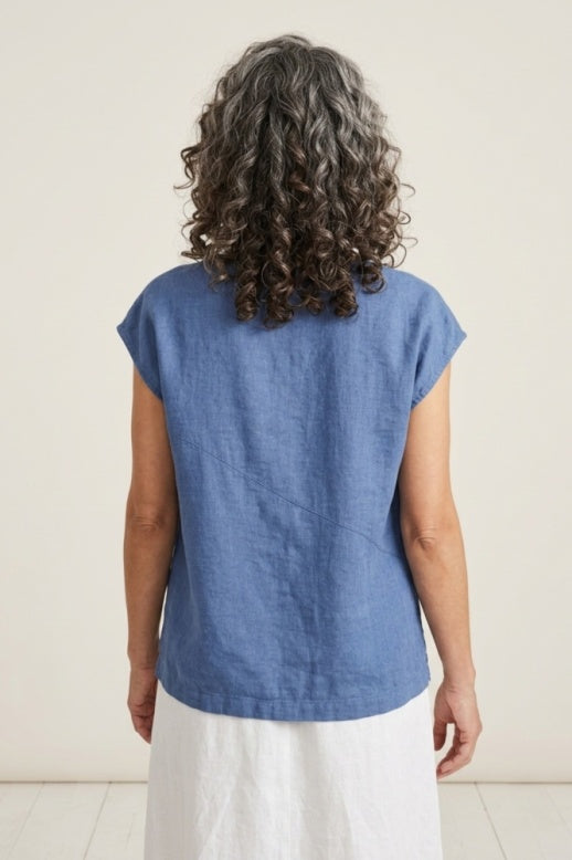 Habitat Linen Solid Pocket Shell Top - 41510 - VAPOR