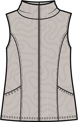 Habitat Cascade Quilt Shaped Vest - 53736 - DOVE (NOT CHERRY)