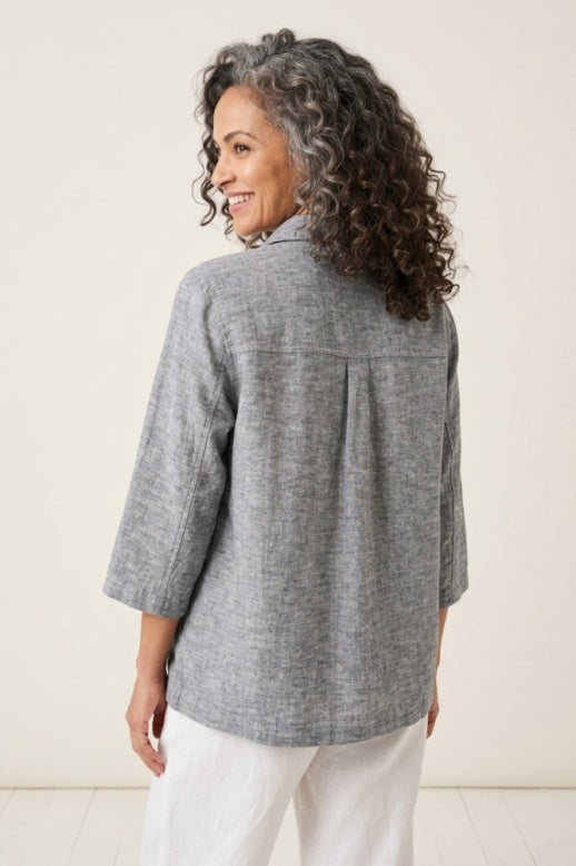 Habitat Linen Solid Camp Shirt - 41508 - BLACK