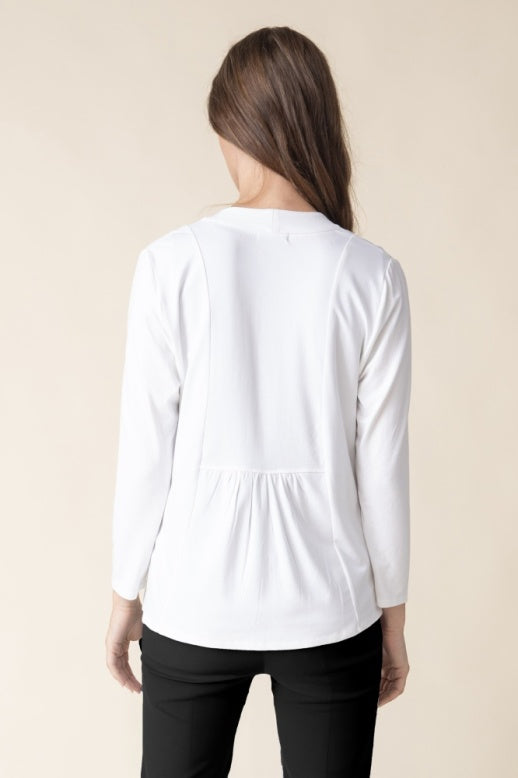 Habitat Core Travel Solid Shirred Back Open Front Jacket - 55930 - WHITE