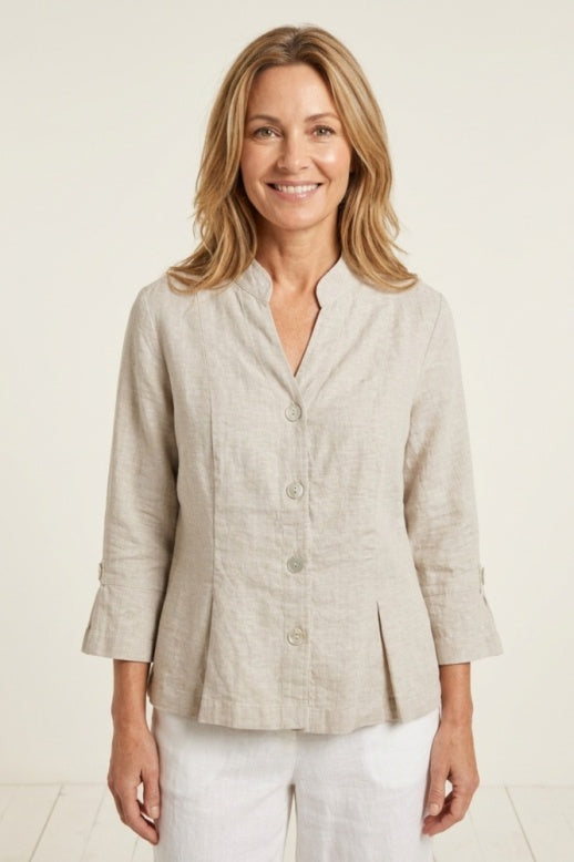 Habitat Linen Solid Tab Jacket - 41549 - SAND