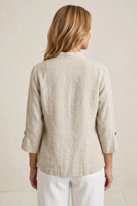 Habitat Linen Solid Tab Jacket - 41549 - SAND