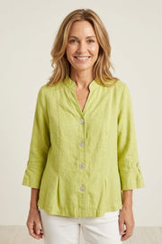 Habitat Linen Solid Tab Jacket - 41549 - KIWI
