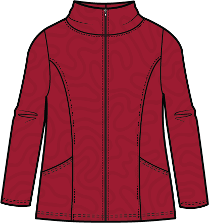 Habitat Cascade Quilt Shaped Coat - 53733 - CHERRY (NOT HONEY)