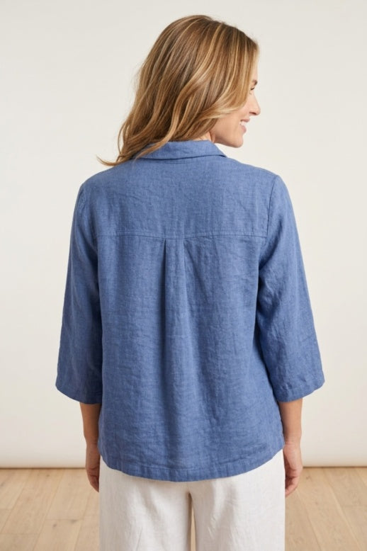Habitat Linen Solid Tab Jacket - 41549 - VAPOR
