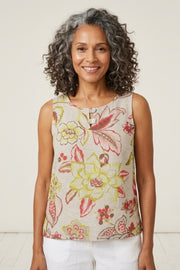 Habitat Linen Jaco-Beans Button Tab Tank - 41813 - CASCADE (NOT SAND)
