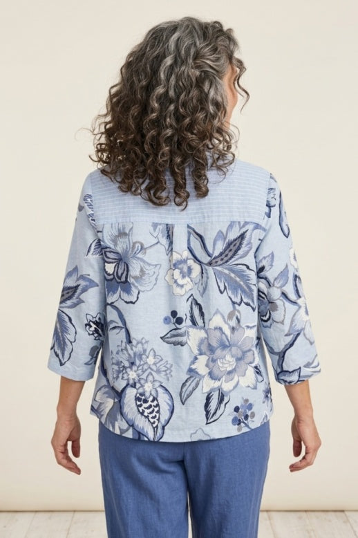 Habitat Linen Jaco-Beans Camp Shirt - 41908 - CASCADE