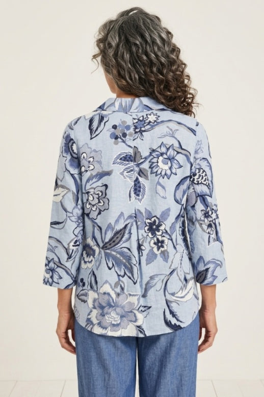 Habitat Linen Jaco-Beans Swing Shirt - 41836 - CASCADE