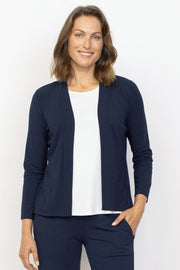 Habitat Core Travel Solid Shirred Back Open Front Jacket - 55930 - MIDNIGHT