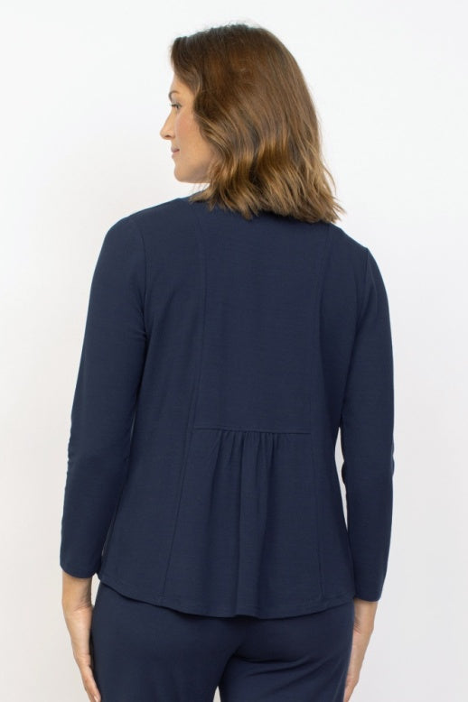 Habitat Core Travel Solid Shirred Back Open Front Jacket - 55930 - MIDNIGHT