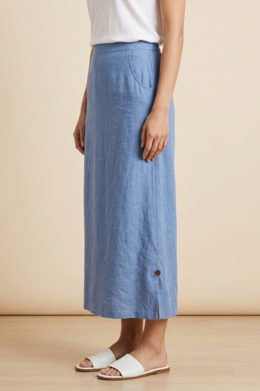 Habitat Linen Solid Button Tab Skirt - 41550 - VAPOR