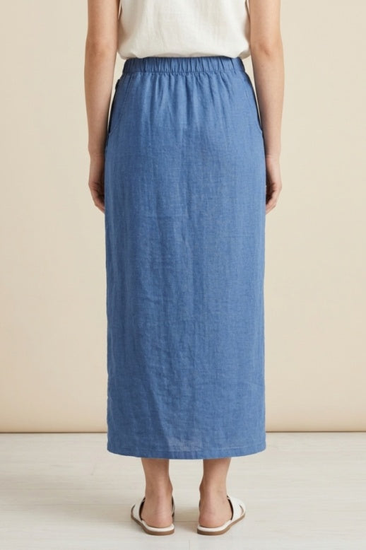 Habitat Linen Solid Button Tab Skirt - 41550 - VAPOR