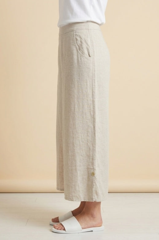 Habitat Linen Solid Button Tab Skirt - 41550 - SAND