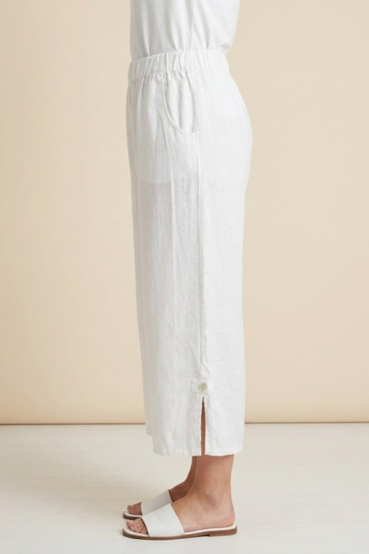 Habitat Linen Solid Button Tab Skirt - 41550 - WHITE