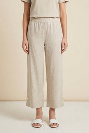 Habitat Linen Solid Button Tab Pant - 41561 - SAND