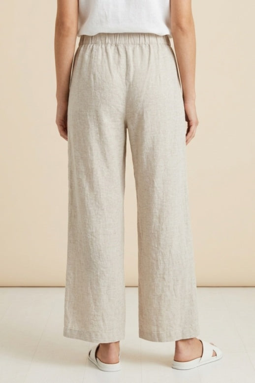 Habitat Linen Solid Button Tab Pant - 41561 - SAND