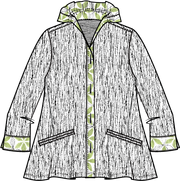 Habitat Crinkle Crepe Floral Mix Luna Jacket - 21648 - LEAF