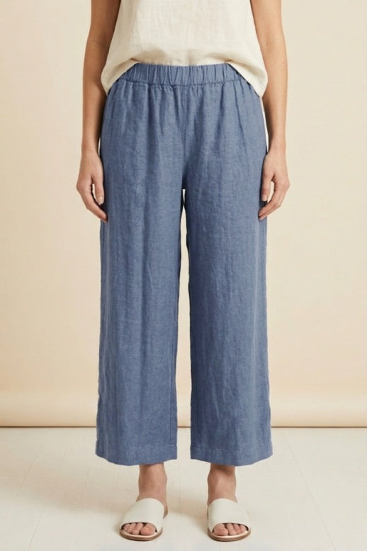 Habitat Linen Solid Button Tab Pant - 41561 - VAPOR