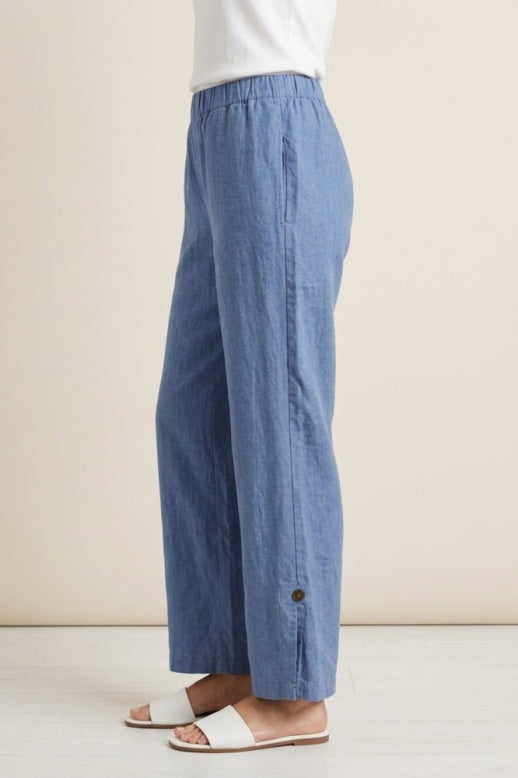 Habitat Linen Solid Button Tab Pant - 41561 - VAPOR