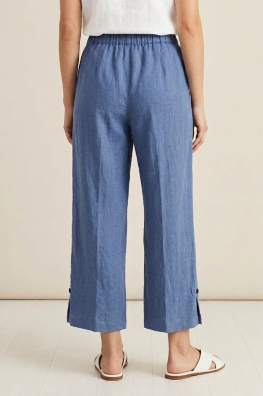 Habitat Linen Solid Button Tab Pant - 41561 - VAPOR
