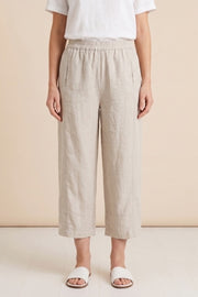 Habitat Linen Solid Seamed Crop Pant - 41577 - SAND