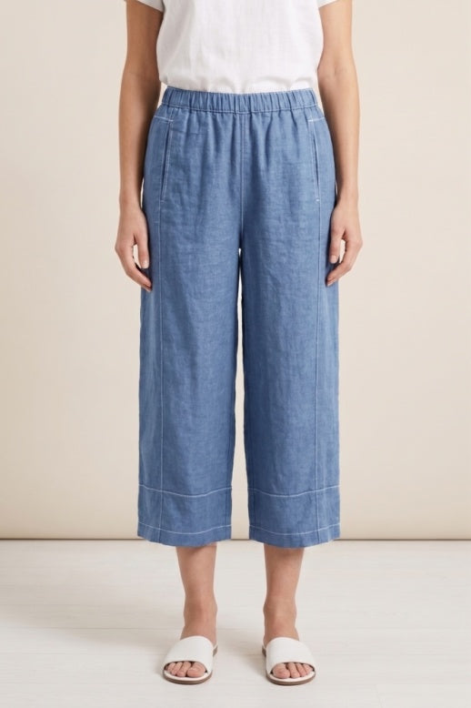 Habitat Linen Solid Seamed Crop Pant - 41577 - VAPOR