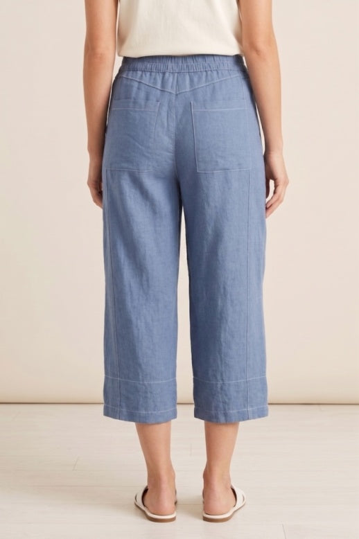 Habitat Linen Solid Seamed Crop Pant - 41577 - VAPOR