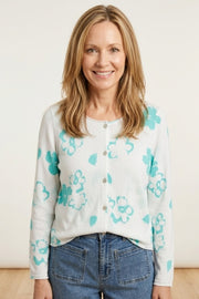 Habitat Featherweight Blooms Easy Cardigan - 80318 - OCEANIC