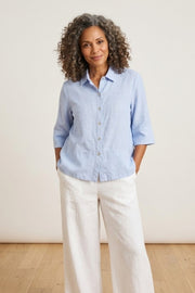 Habitat Linen Stripe Shea Shirt - 41602 - CASCADE