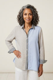 Habitat Linen Stripe Mix Tunic Shirt - 41200 - MIX
