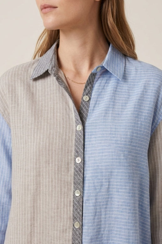 Habitat Linen Stripe Mix Tunic Shirt - 41200 - MIX