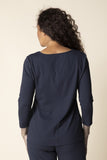 Habitat Core Travel Solid Shirred Seamed Tunic - 55924 - MIDNIGHT