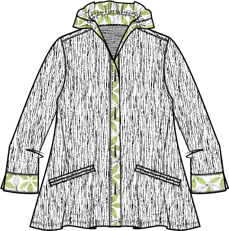 Habitat Crinkle Crepe Floral Mix Luna Jacket - 21648 - LEAF