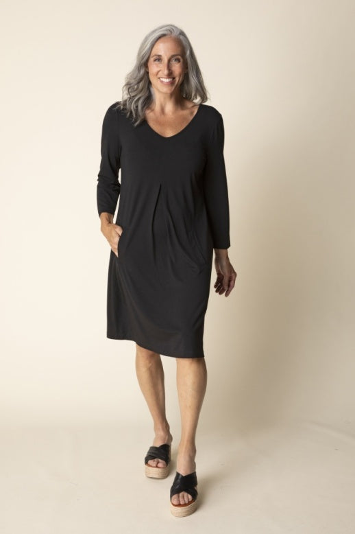 Habitat Core Travel Solid Greenwich Dress - 55992 - BLACK