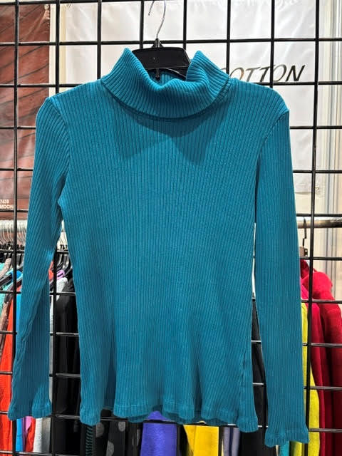 Prairie Cotton by CMC Long Sleeve Fitted Ribbed Turtleneck - 4607