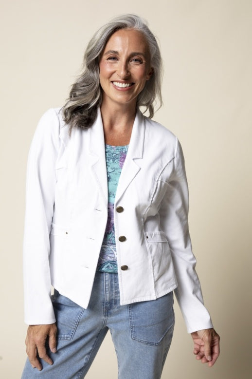 Habitat Stonewash Knits Southside Jacket - 31521 - WHITE