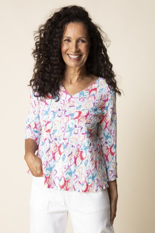 Habitat Painted Diamonds Crossways Top - 33932 - WHITE