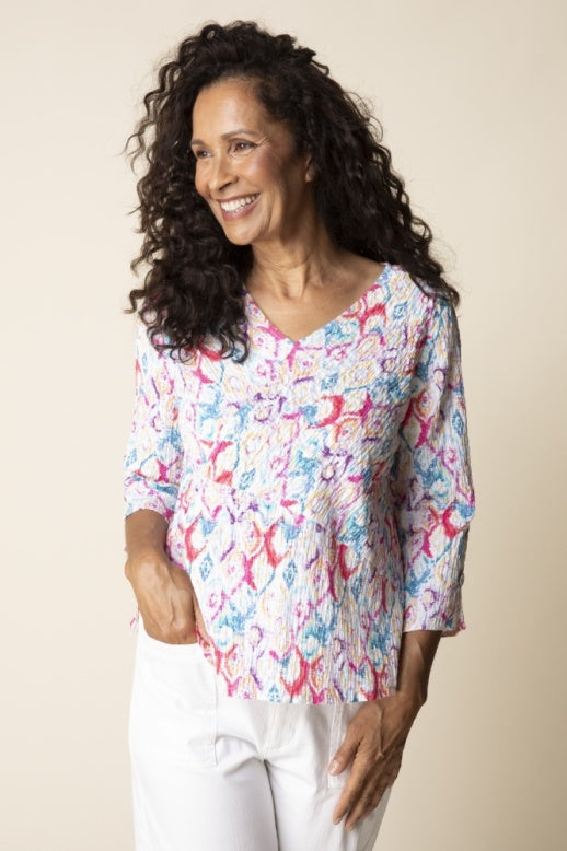 Habitat Painted Diamonds Crossways Top - 33932 - WHITE