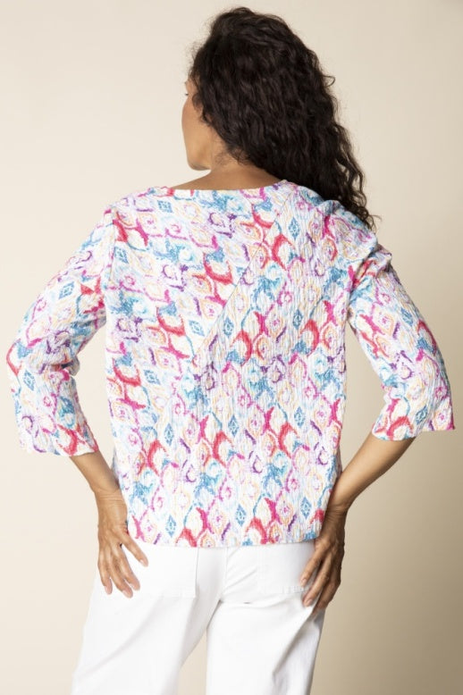 Habitat Painted Diamonds Crossways Top - 33932 - WHITE