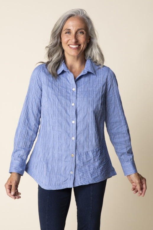 Habitat Santorini Stripe Selene Shirt - 13001 - BLUEBELL