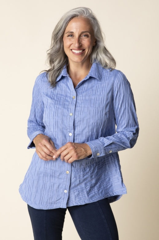 Habitat Santorini Stripe Selene Shirt - 13001 - BLUEBELL