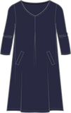 Habitat Core Travel Solid Greenwich Dress - 55992 - MIDNIGHT (NOT BLACK)