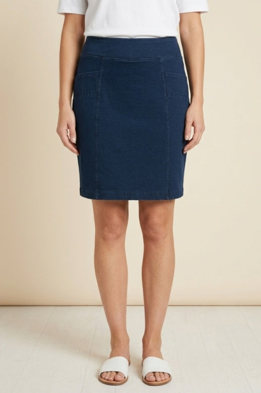 Habitat Stonewash Knits Pocket Skort - 31555 - DENIM