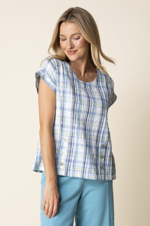 Habitat Blurred Plaid Harwich Pullover - 46632 - SKY