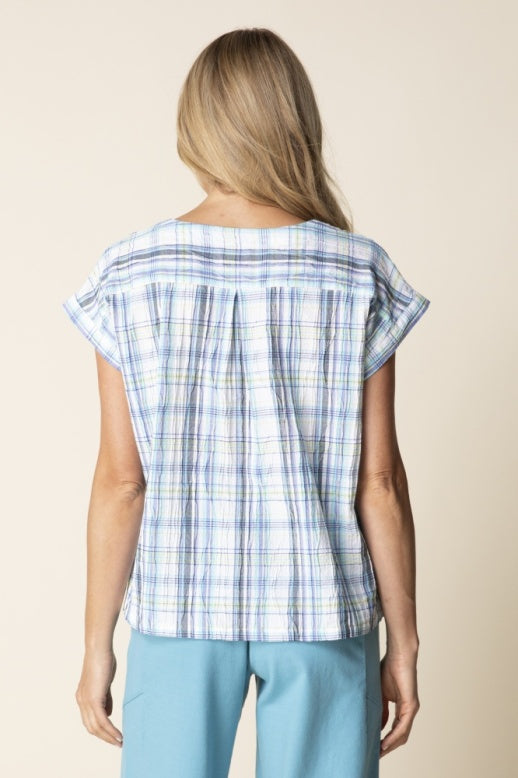 Habitat Blurred Plaid Harwich Pullover - 46632 - SKY