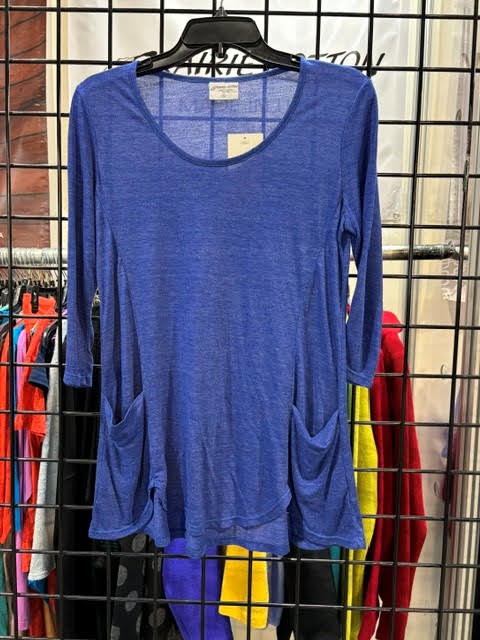 Prairie Cotton by CMC Prarie Lux Relax 3/4 Sleeve Scallop Tunic - LX252