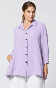 Sydney Project Shiloh Button Down Long Sleeve Collared Top - AFT1098 - LAVENDER