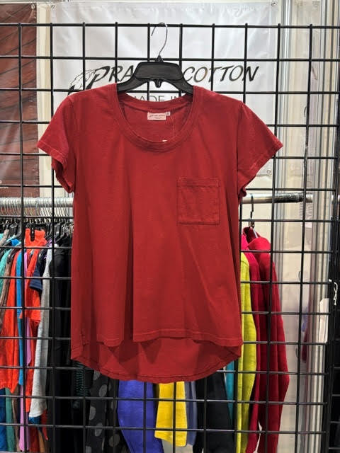 Prairie Cotton by CMC Jersey Pocket Short Sleeve Hi-Low Top - 8162