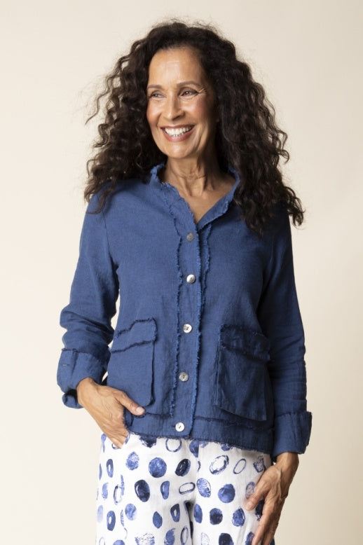 Habitat Linen Solid Summer Breeze Jacket - 41552 - CORNFLOWER (NOT NAVY)