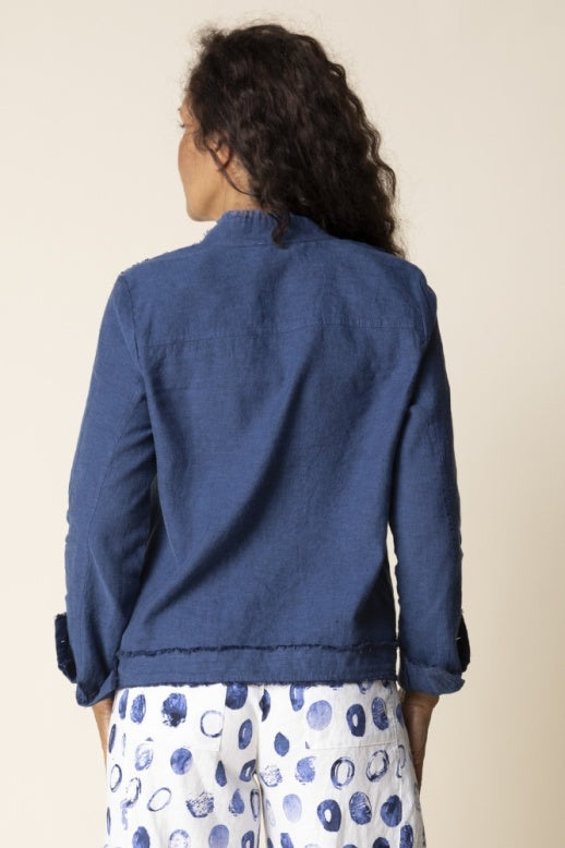 Habitat Linen Solid Summer Breeze Jacket - 41552 - NAVY